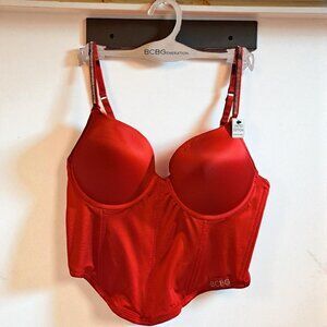 BCBGeneration Limited Edition Pushup Red Corset Size 36 B NWT